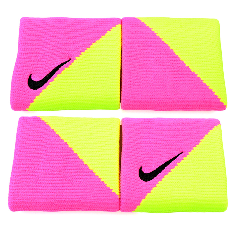 FROTKA NA RĘKĘ NIKE DRI-FIT WRISTBAND żółto/różowy fluo /2szt/ NNND8684