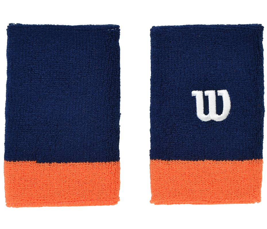 FROTKA NA RĘKĘ WILSON EXTRA WIDE SZEROKA /2szt/ granatowo/pomarańczowa /WRA733501