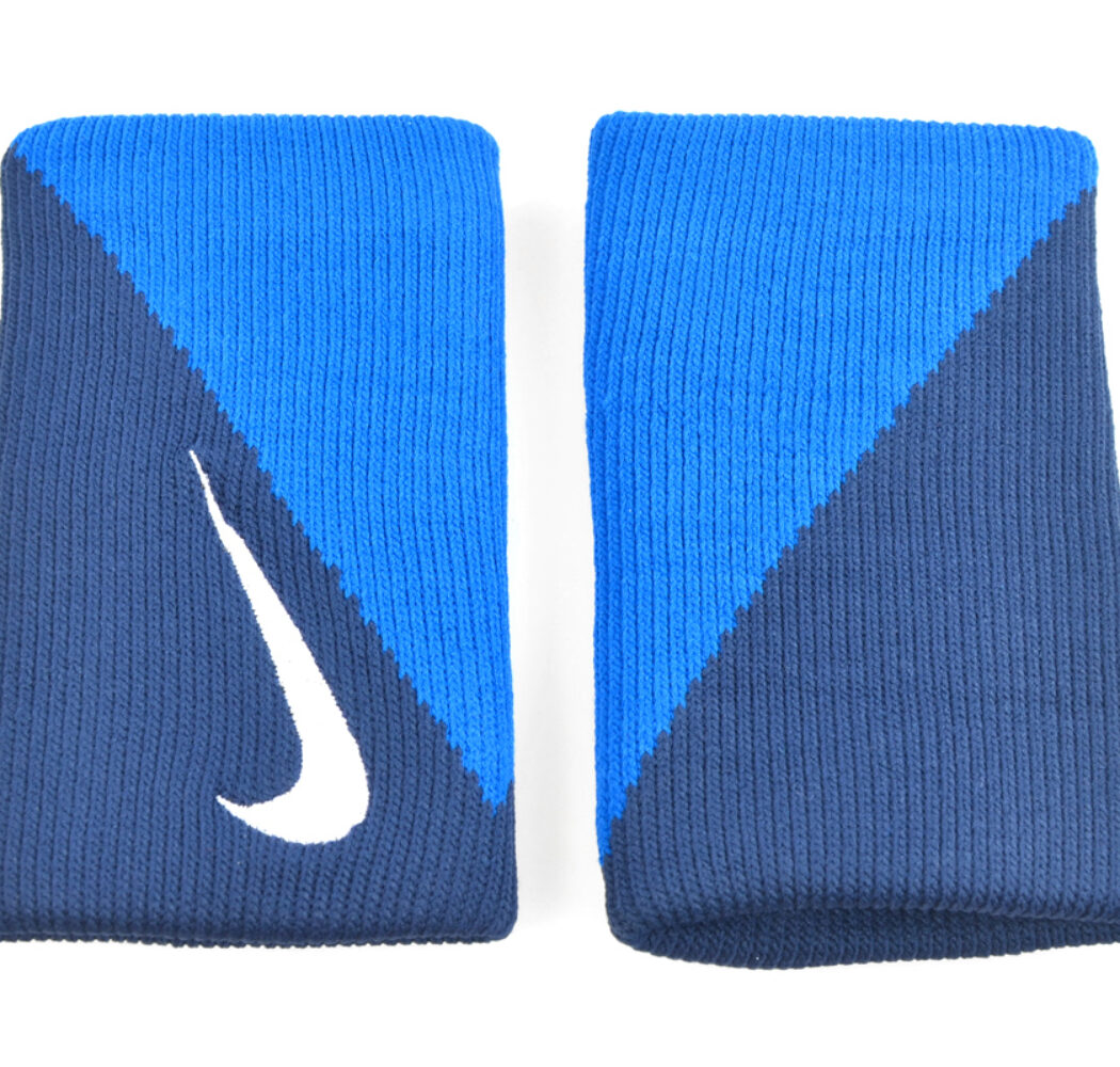FORTKA NA RĘKĘ SZEROKA NIKE DIGONAL DOUBLEWIDE granatowo/niebieska/2szt/ NNNC1441