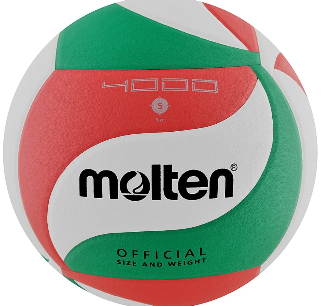 Piłka siatkowa Molten V5M4000-X/DE biało-czerwono-zielona