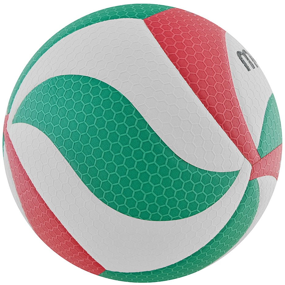 Piłka siatkowa Molten V5M5000 FIVB biało-czerwono-zielona - obrazek 2