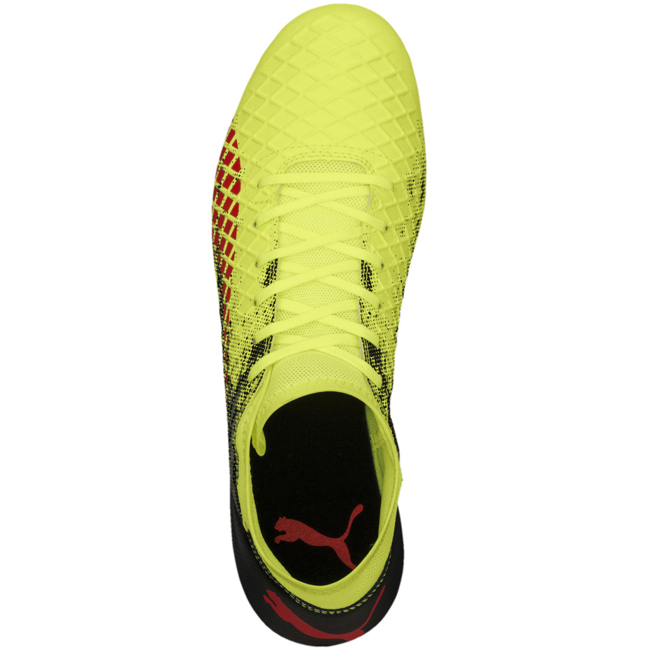 Buty piłkarskie Puma Future 18.4 FG AG żółto-czarne 104344 01 - obrazek 3