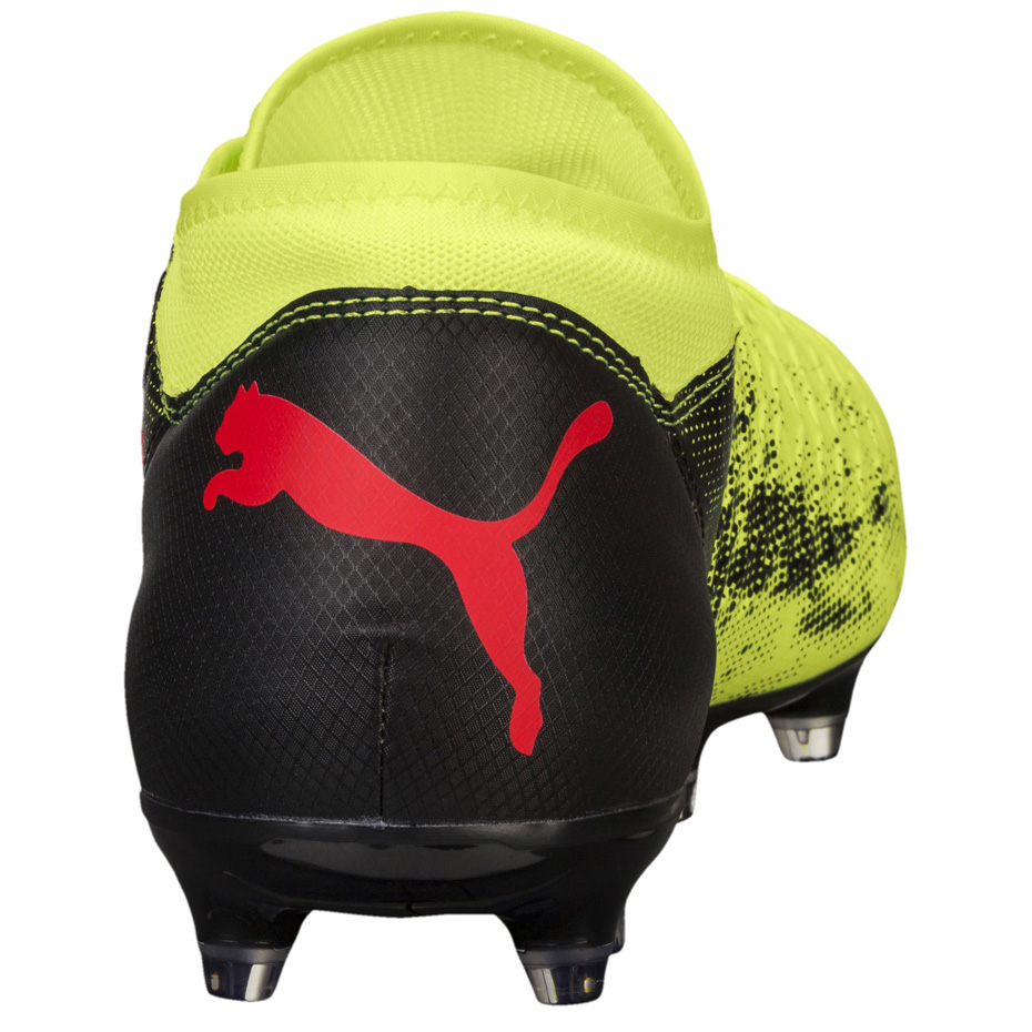 Buty piłkarskie Puma Future 18.4 FG AG żółto-czarne 104344 01 - obrazek 4