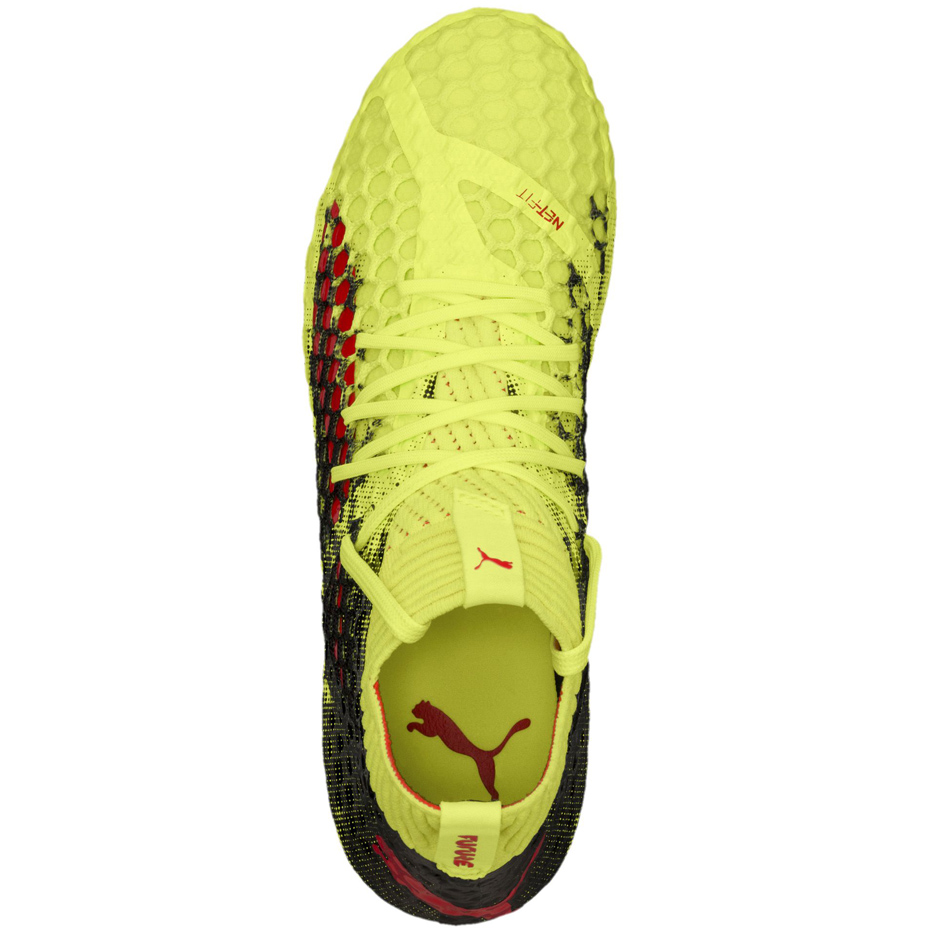 Buty piłkarskie Puma Future 18.4 FG AG JUNIOR żółto-czarne 104346 01 - obrazek 3