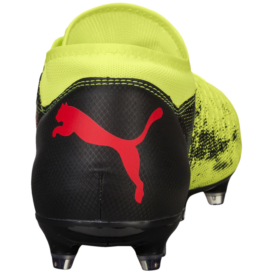 Buty piłkarskie Puma Future 18.4 FG AG JUNIOR żółto-czarne 104346 01 - obrazek 4
