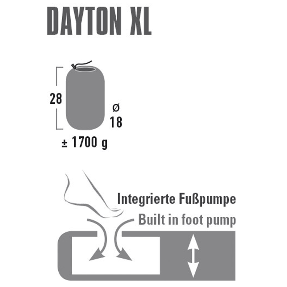 Materac High Peak Dayton XL 197x70x10cm c.szary 41007 - obrazek 2