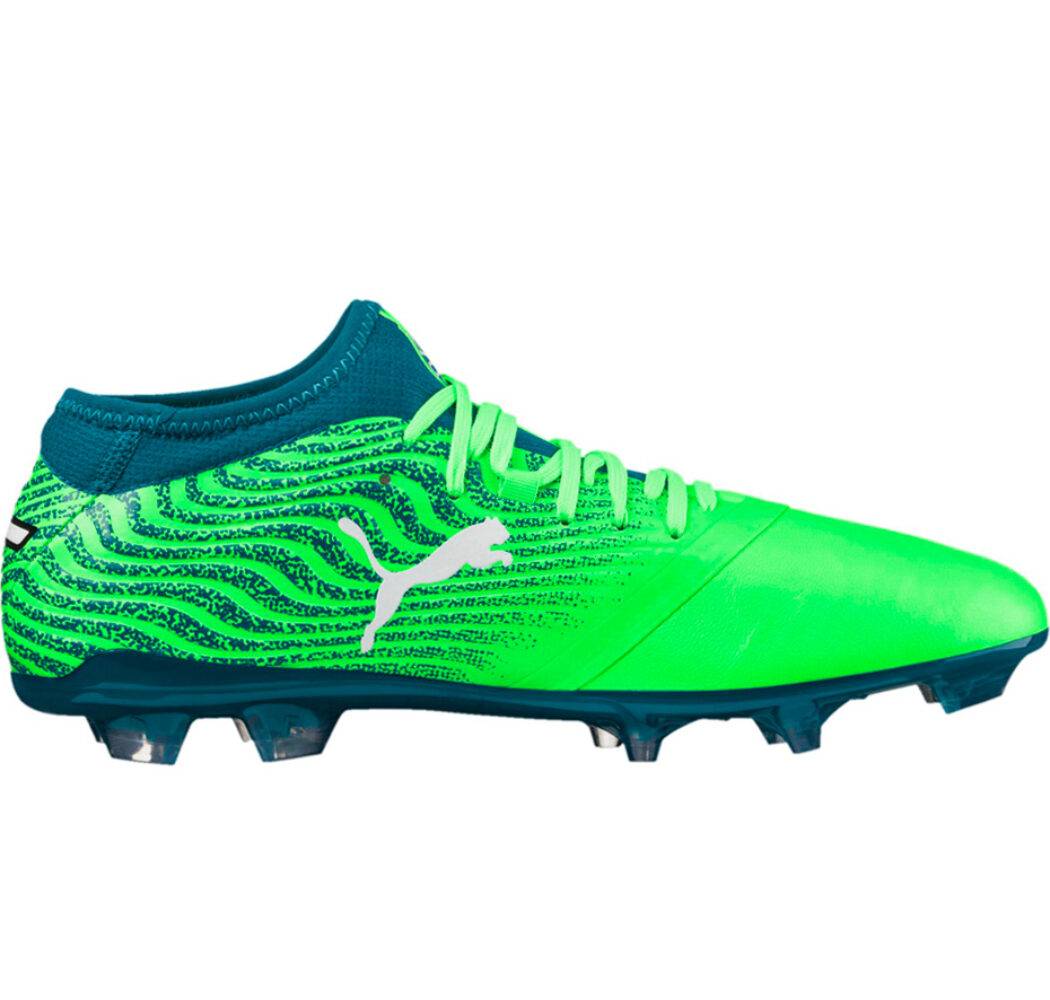 Buty piłkarskie Puma ONE 18.2 FG Green Gecko-Puma White 104533 04