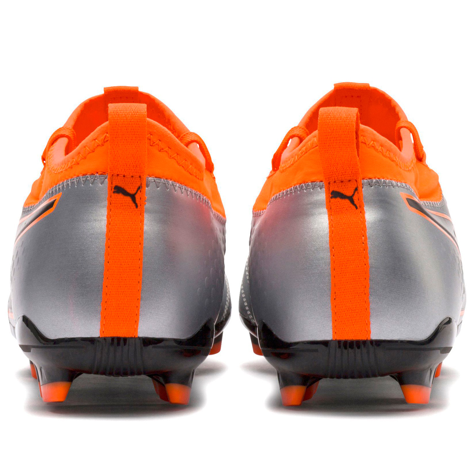 Buty piłkarskie Puma One 3 Lth FG szaro-pomarańczowe 104743 01 - obrazek 4