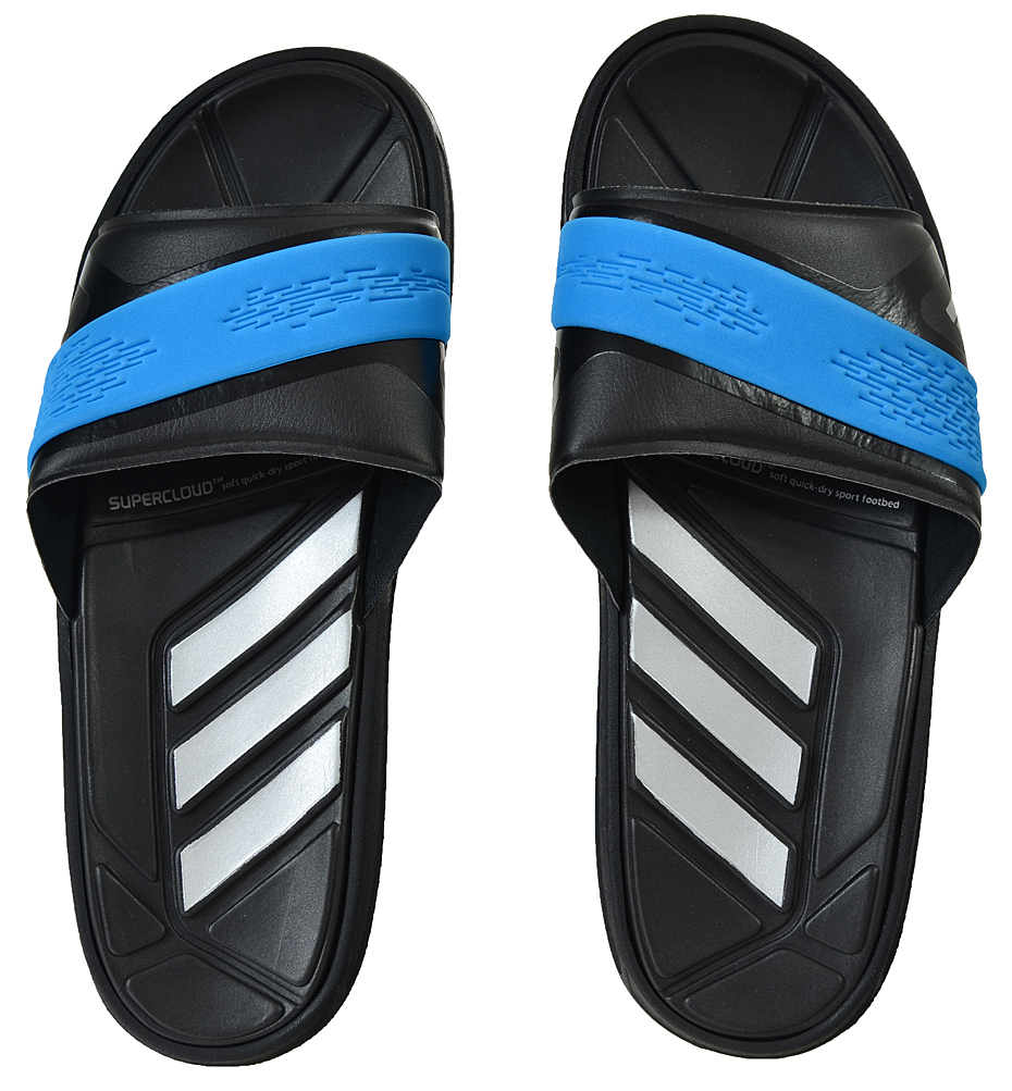 KLAPKI ADIDAS NITROCHARGE SLIDE czarno/niebieskie /F32920