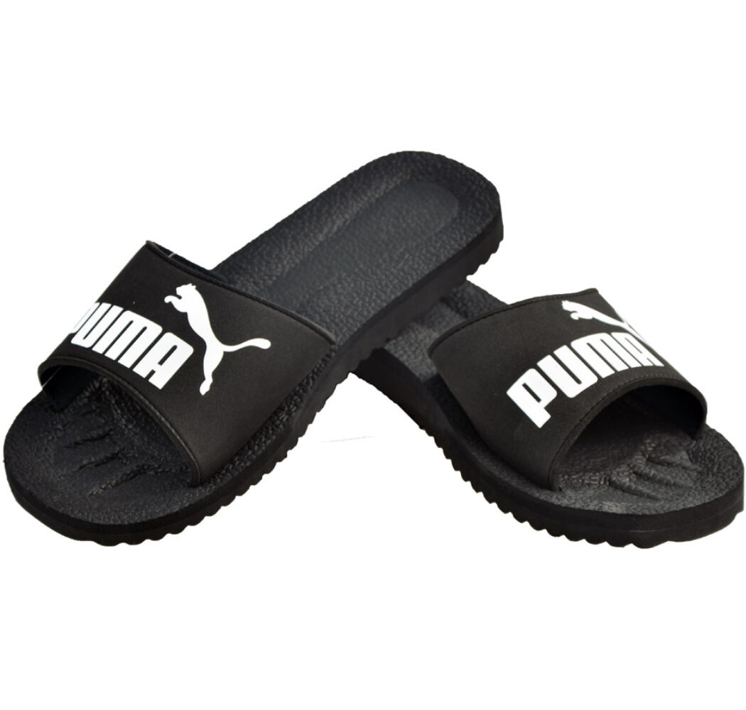 Klapki Puma Purecat czarno białe 360262 01
