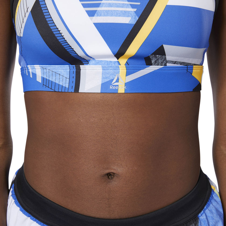 Stanik sportowy Reebok Hero Strappy Padded Bra VortaStripe DU4097 - obrazek 3