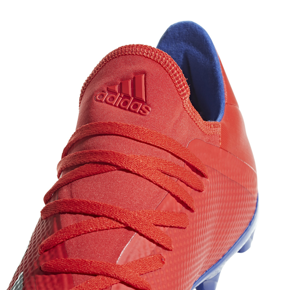 Buty piłkarskie adidas X 18.3 FG czerwone BB9367 - obrazek 4