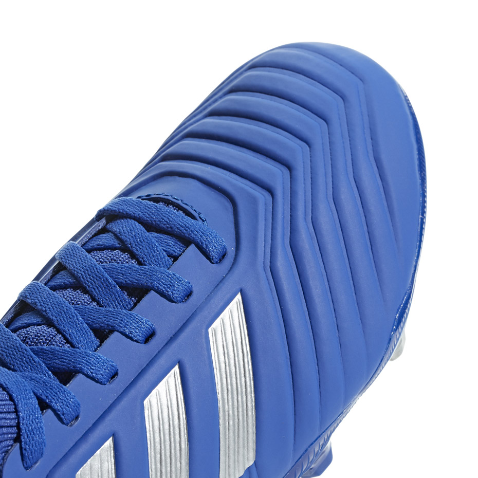 Buty piłkarskie adidas Predator 19.3 FG JR niebieskie CM8533 - obrazek 5
