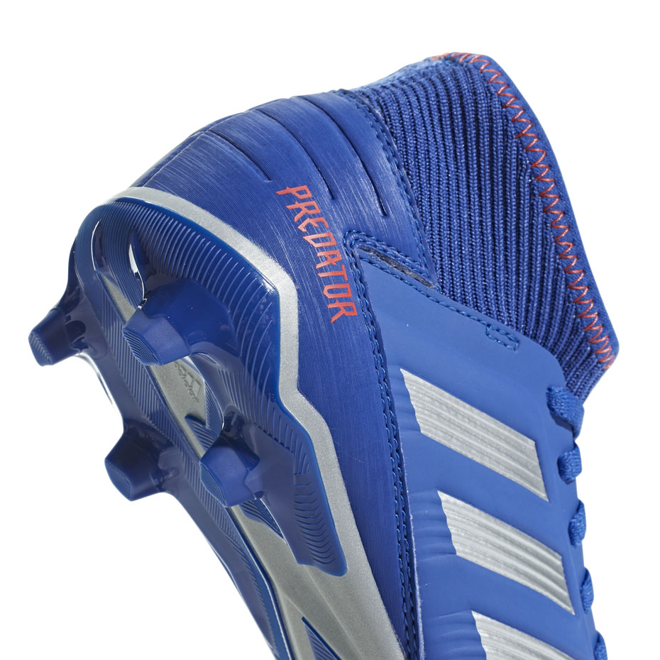 Buty piłkarskie adidas Predator 19.3 FG JR niebieskie CM8533 - obrazek 6