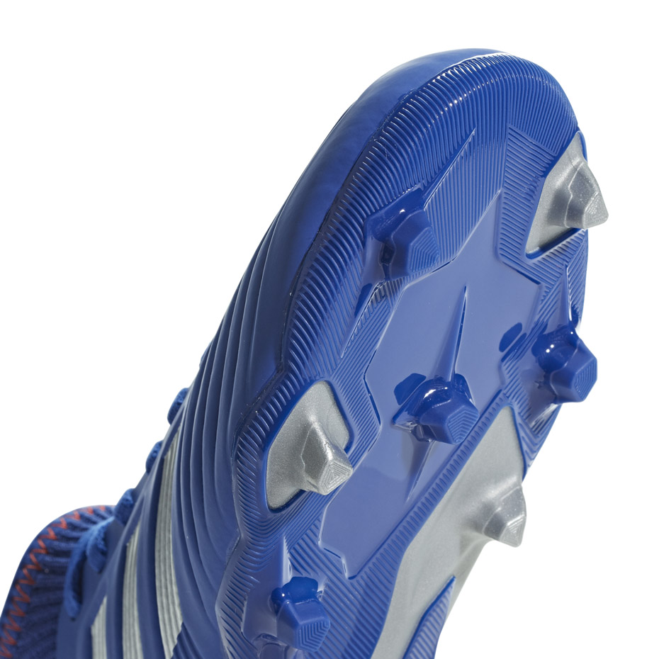 Buty piłkarskie adidas Predator 19.3 FG JR niebieskie CM8533 - obrazek 7