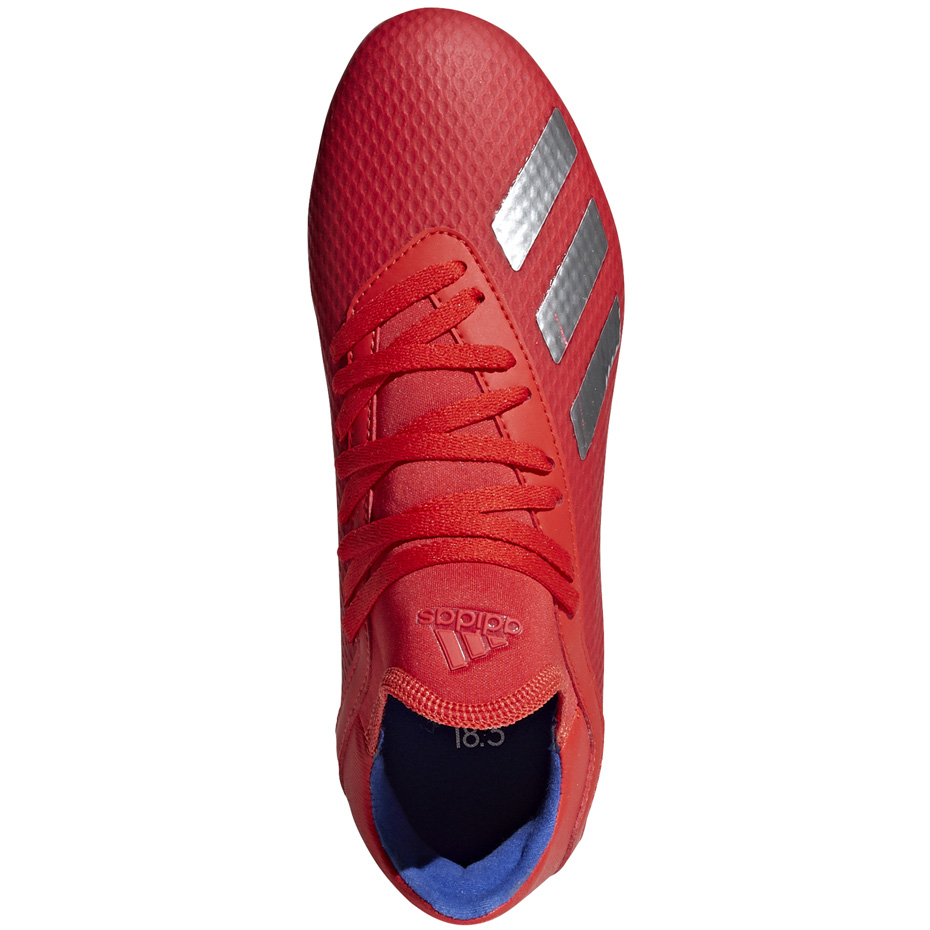 Buty piłkarskie adidas X 18.3 FG JR czerwone BB9371 - obrazek 2