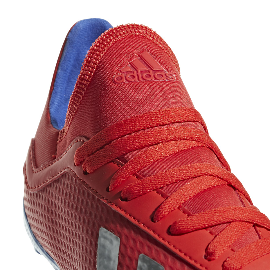 Buty piłkarskie adidas X 18.3 FG JR czerwone BB9371 - obrazek 5