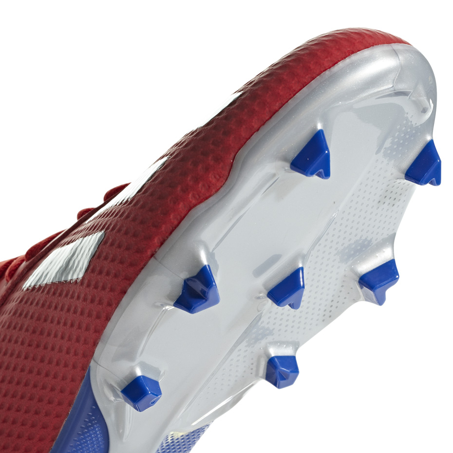 Buty piłkarskie adidas X 18.3 FG JR czerwone BB9371 - obrazek 6
