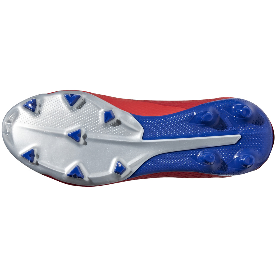 Buty piłkarskie adidas X 18.3 FG JR czerwone BB9371 - obrazek 7