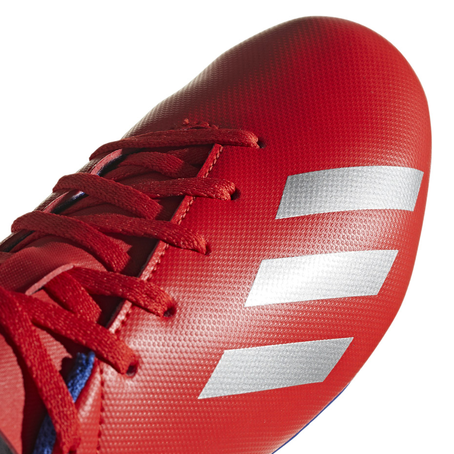 Buty piłkarskie adidas X 18.4 FxG JR czerwone BB9379 - obrazek 4