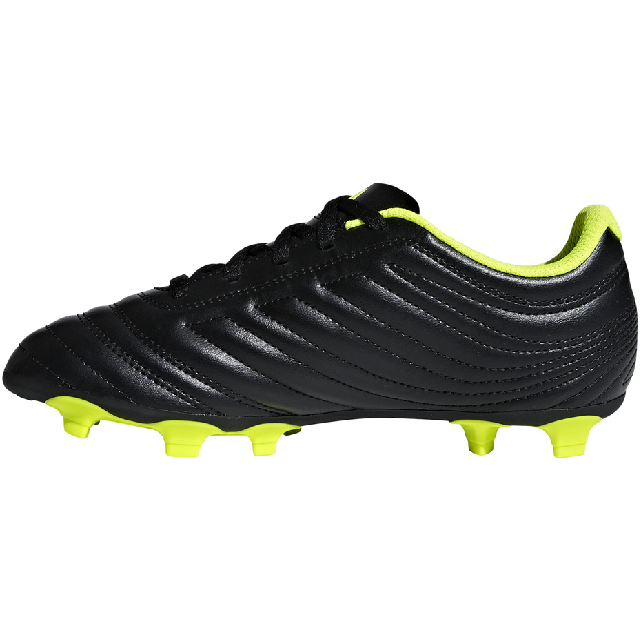 Buty piłkarskie adidas Copa 19.4 FG JR czarno żółte D98088 - obrazek 2