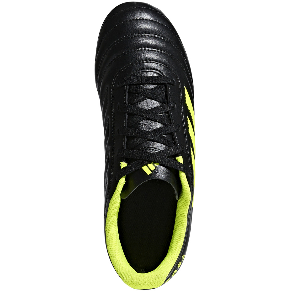 Buty piłkarskie adidas Copa 19.4 FG JR czarno żółte D98088 - obrazek 3