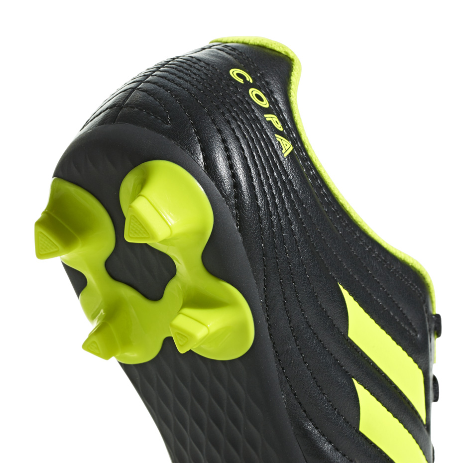 Buty piłkarskie adidas Copa 19.4 FG JR czarno żółte D98088 - obrazek 7