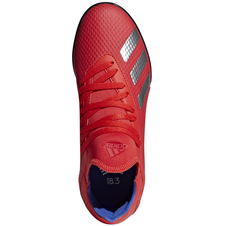 Buty piłkarskie adidas X 18.3 TF JR czerwone BB9403 - obrazek 2