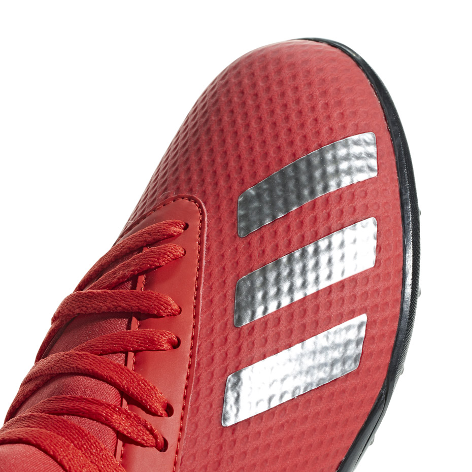 Buty piłkarskie adidas X 18.3 TF JR czerwone BB9403 - obrazek 4