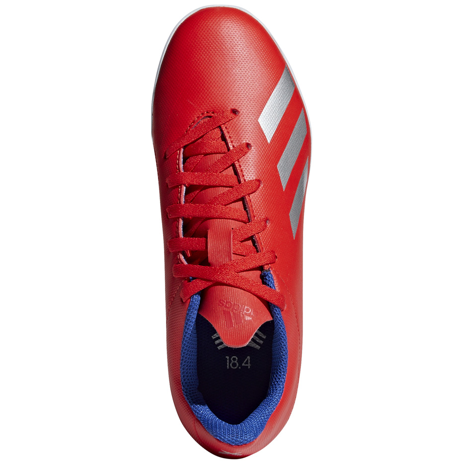 Buty piłkarskie adidas X 18.4 TF JR czerwone BB9417 - obrazek 2