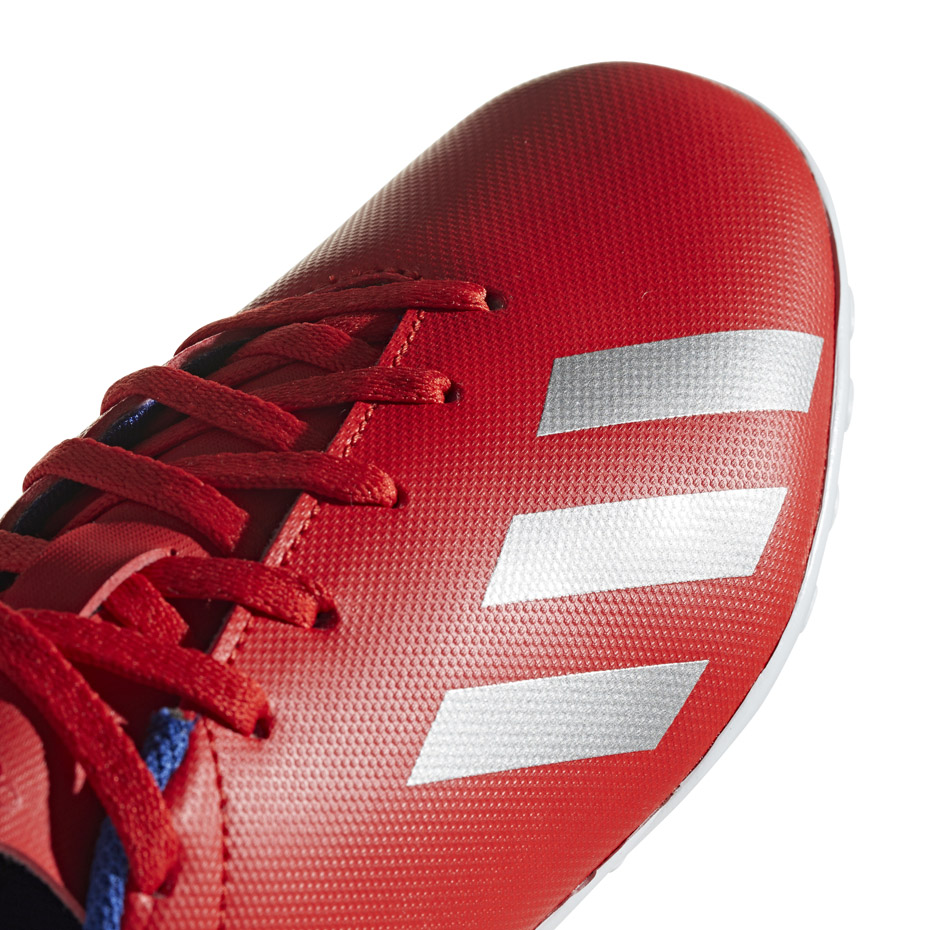 Buty piłkarskie adidas X 18.4 TF JR czerwone BB9417 - obrazek 4