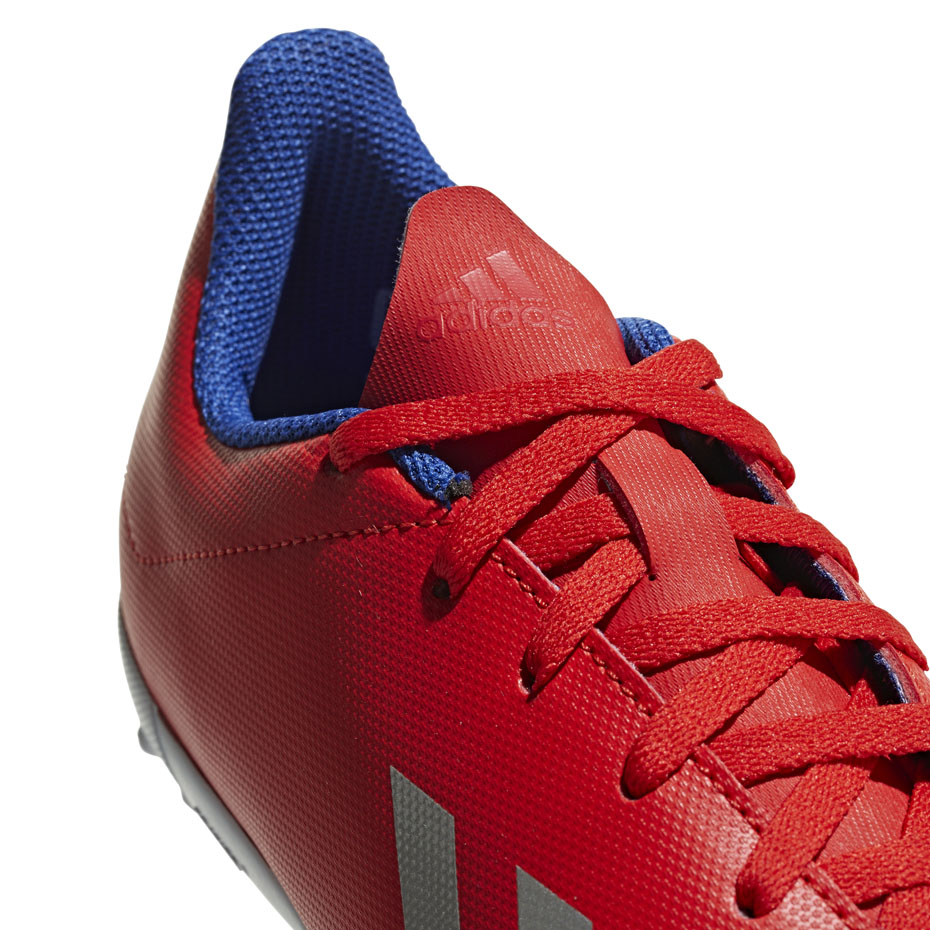 Buty piłkarskie adidas X 18.4 TF JR czerwone BB9417 - obrazek 5