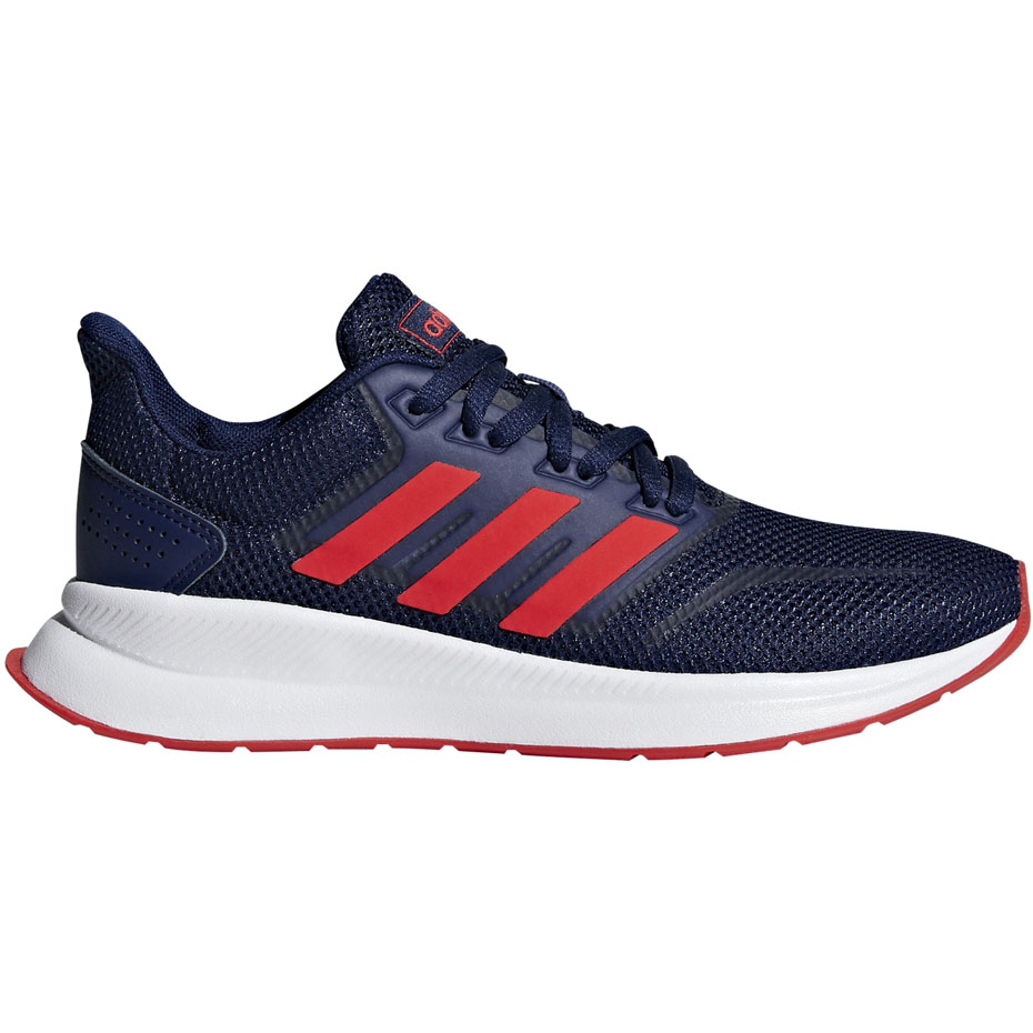Buty dla dzieci do biegania adidas Falcon K granatowo czerwone F36543