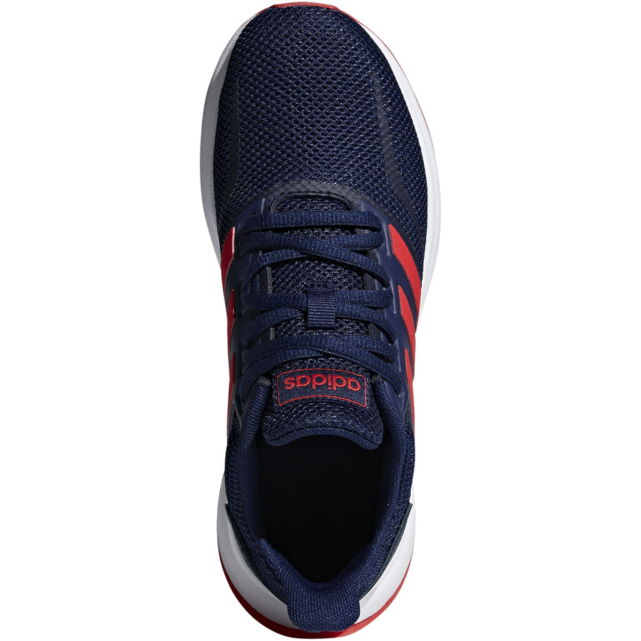 Buty dla dzieci do biegania adidas Falcon K granatowo czerwone F36543 - obrazek 3