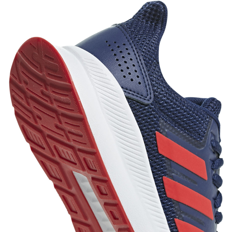 Buty dla dzieci do biegania adidas Falcon K granatowo czerwone F36543 - obrazek 5
