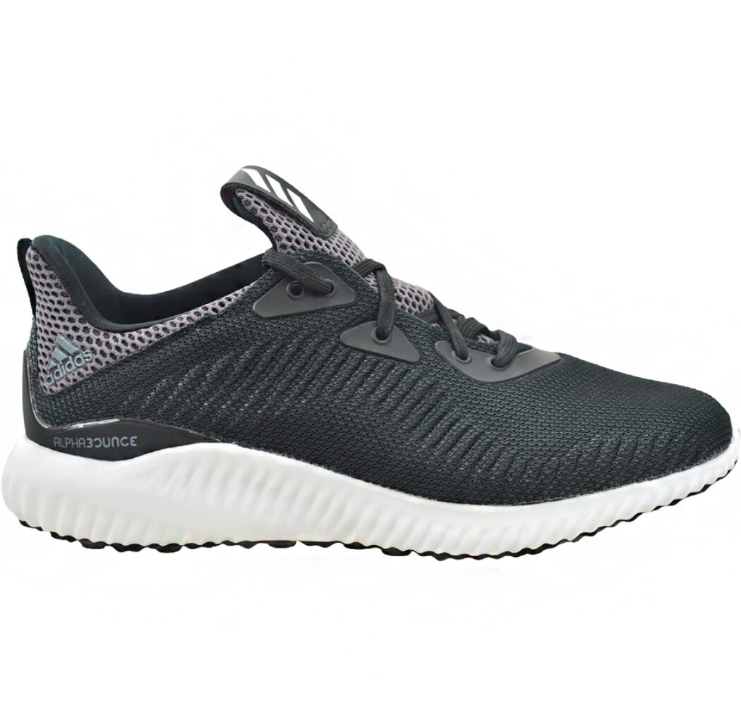 Buty dla dzieci do biegania adidas Alphabounce J czarne BB7095