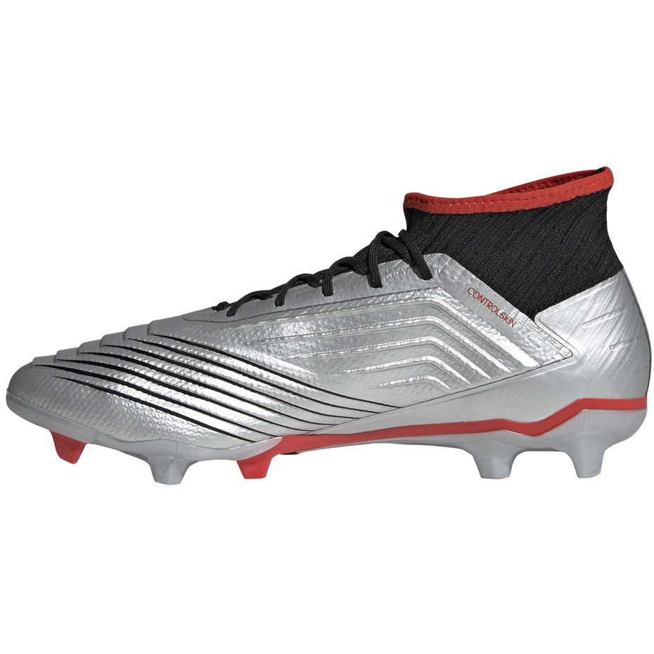 Buty piłkarskie adidas Predator 19.2 FG srebrne F35601 - obrazek 2