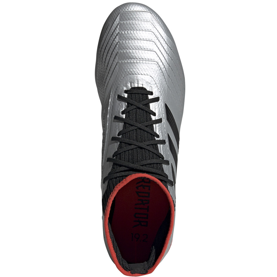 Buty piłkarskie adidas Predator 19.2 FG srebrne F35601 - obrazek 3