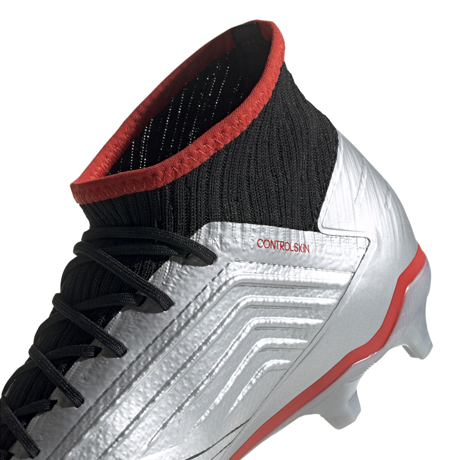 Buty piłkarskie adidas Predator 19.2 FG srebrne F35601 - obrazek 4