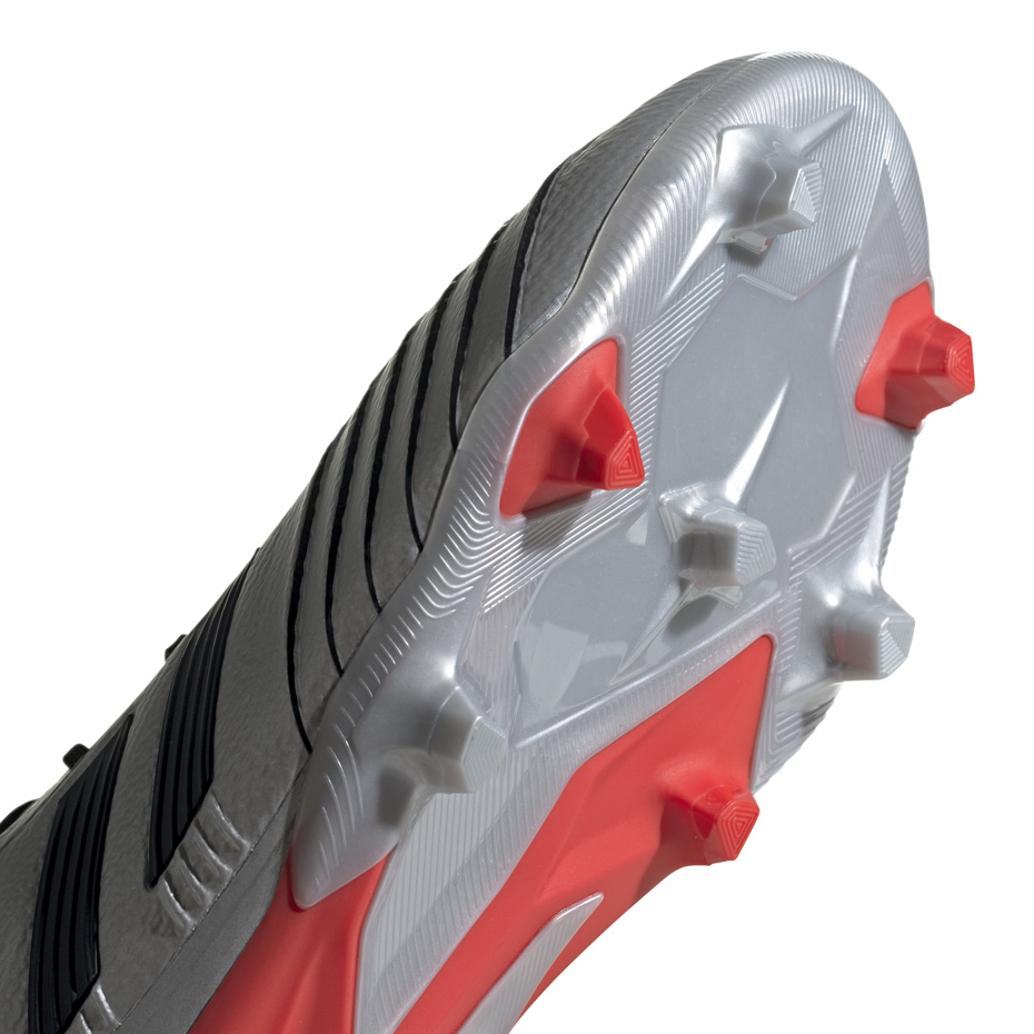 Buty piłkarskie adidas Predator 19.2 FG srebrne F35601 - obrazek 6