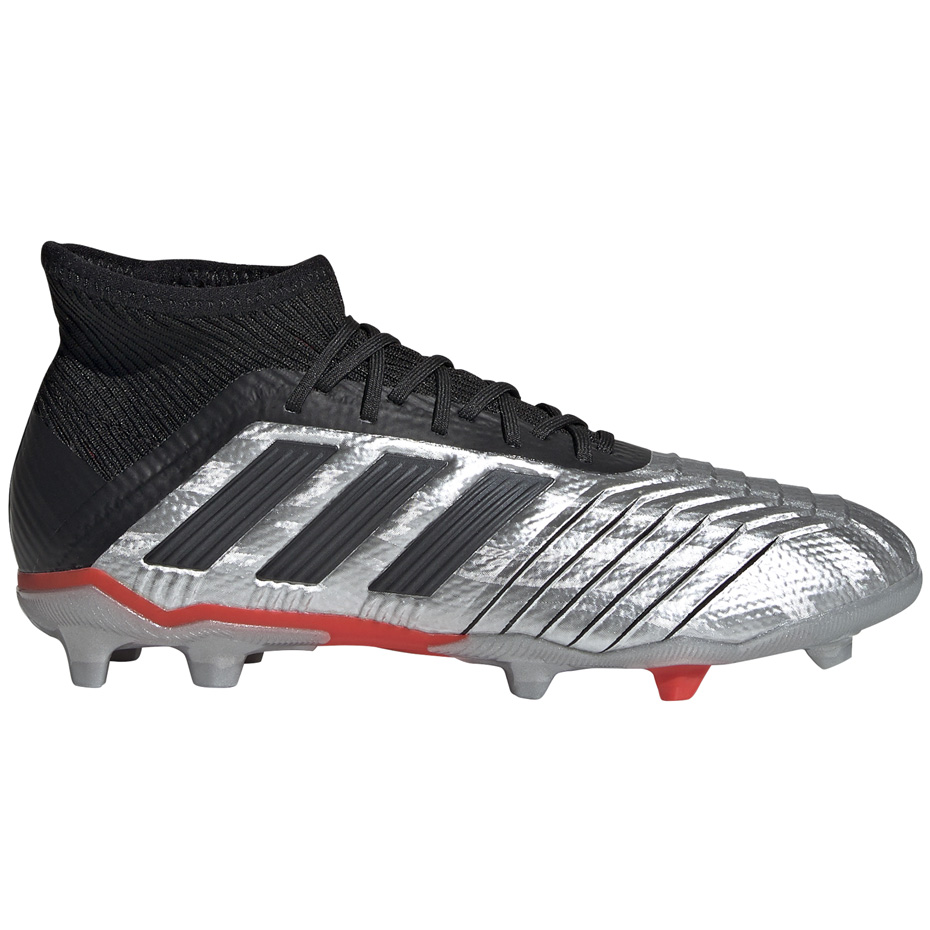 Buty piłkarskie adidas Predator 19.1 FG JR srebrne G25790