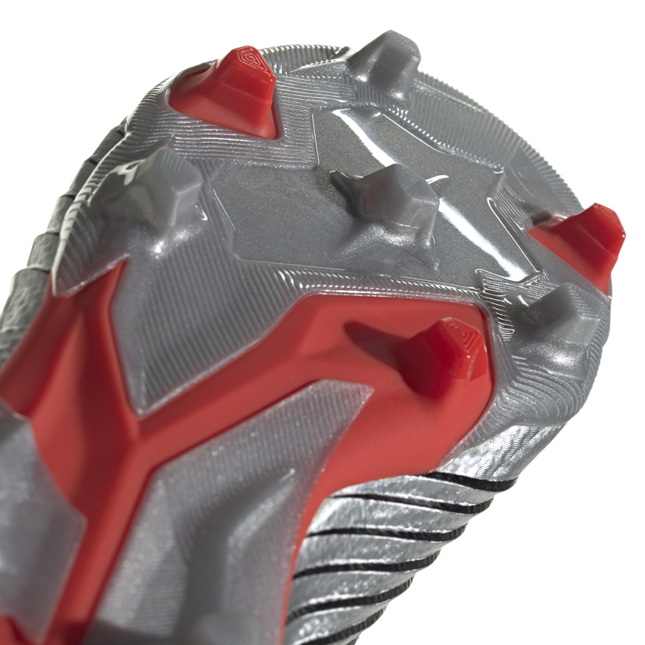 Buty piłkarskie adidas Predator 19.1 FG JR srebrne G25790 - obrazek 6
