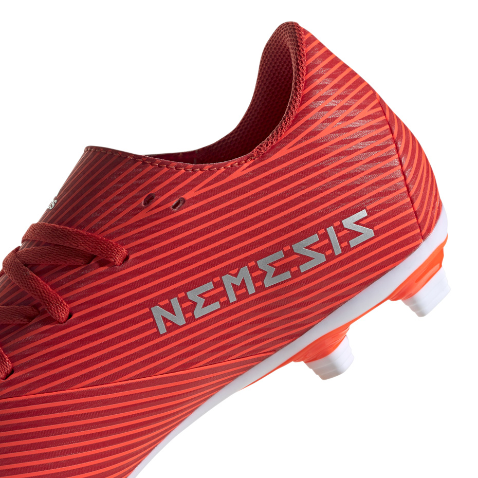 Buty piłkarskie adidas Nemeziz 19.4 FxG czerwone F34393 - obrazek 4