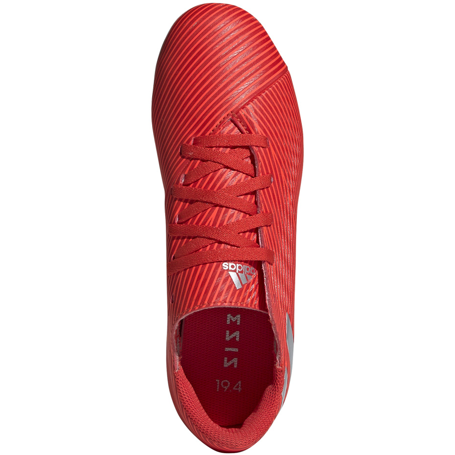 Buty piłkarskie adidas Nemeziz 19.4 FxG JR czerwone F99948 - obrazek 2
