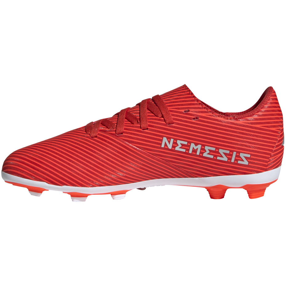 Buty piłkarskie adidas Nemeziz 19.4 FxG JR czerwone F99948 - obrazek 3