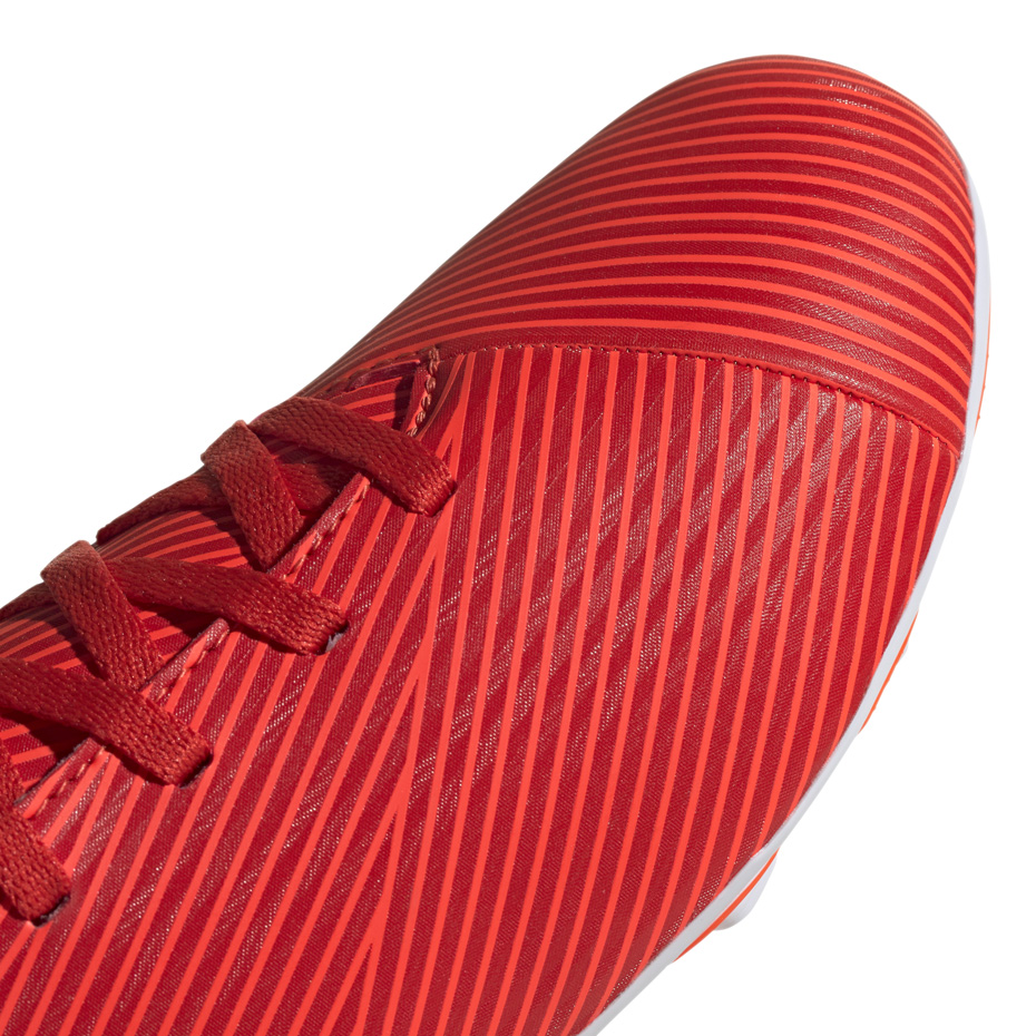 Buty piłkarskie adidas Nemeziz 19.4 FxG JR czerwone F99948 - obrazek 4