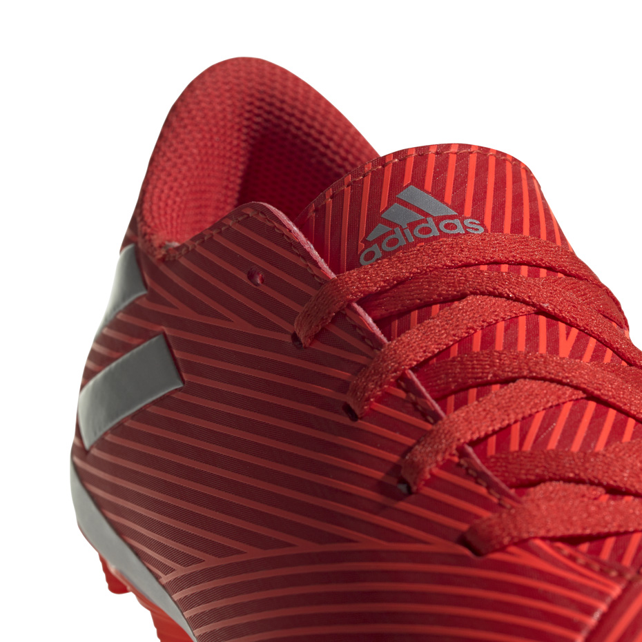 Buty piłkarskie adidas Nemeziz 19.4 FxG JR czerwone F99948 - obrazek 5