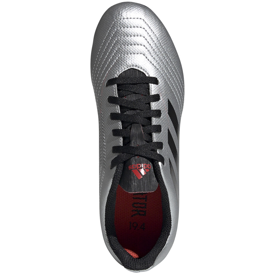 Buty piłkarskie adidas Predator 19.4 FxG JR srebrne G25822 - obrazek 3