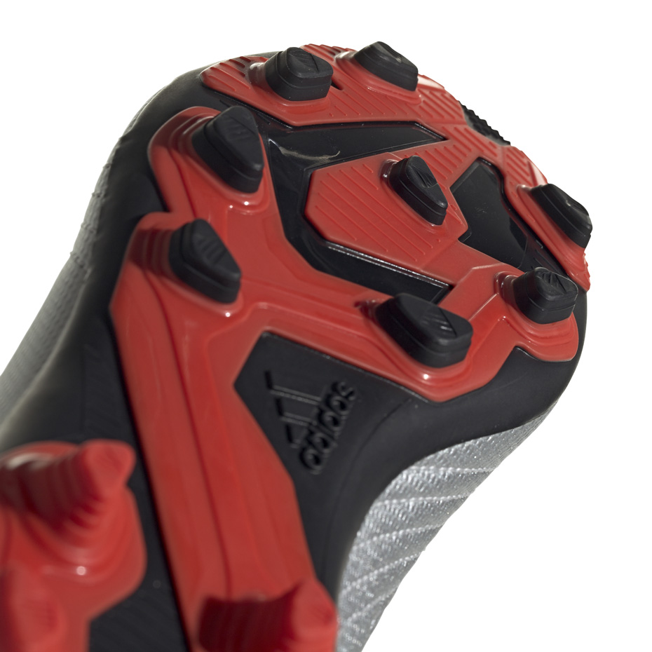 Buty piłkarskie adidas Predator 19.4 FxG JR srebrne G25822 - obrazek 6