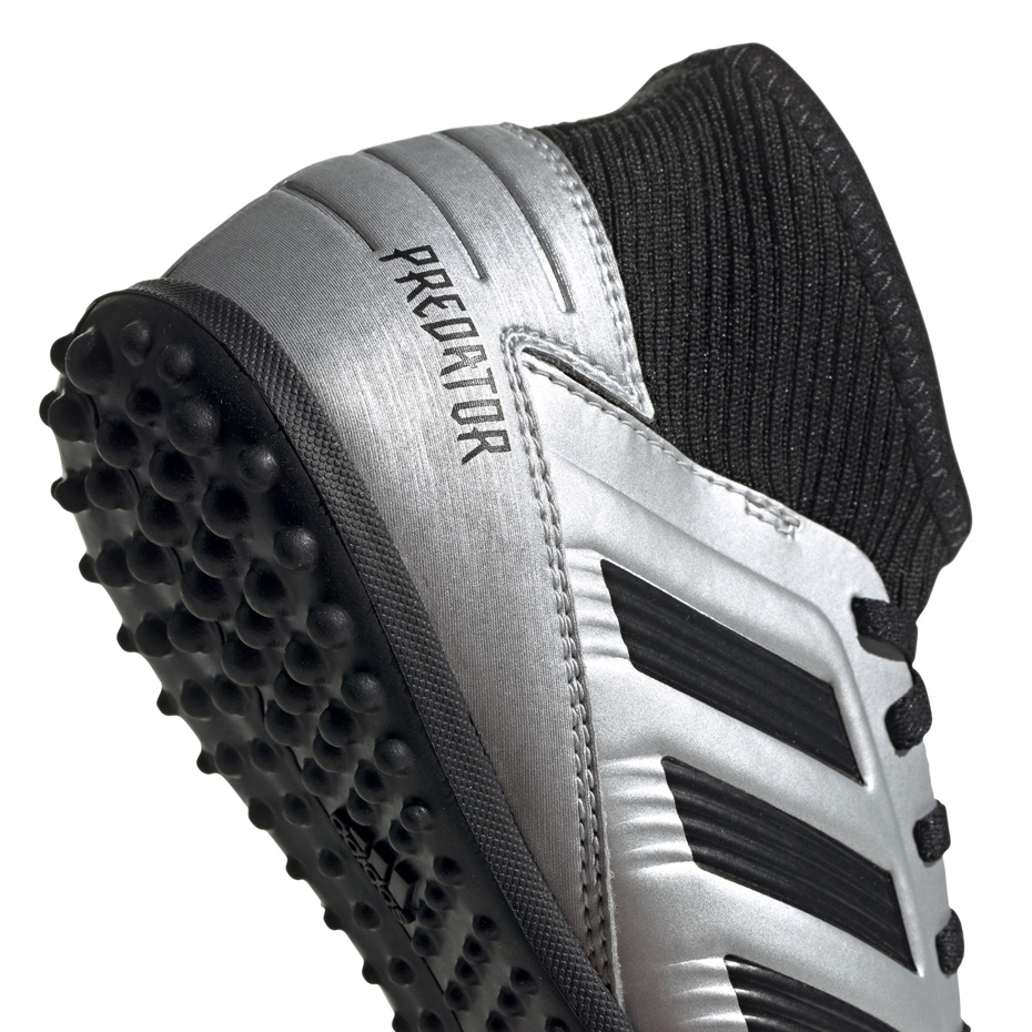 Buty piłkarskie adidas Predator 19.3 TF JR srebrne G25802 - obrazek 5